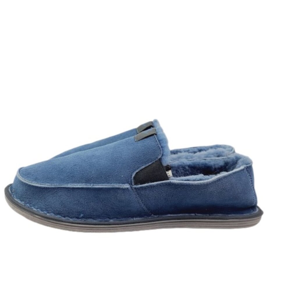 Nike Women's Blue Denim Fur Slip-On Thermal Winter Slipper Size US 9